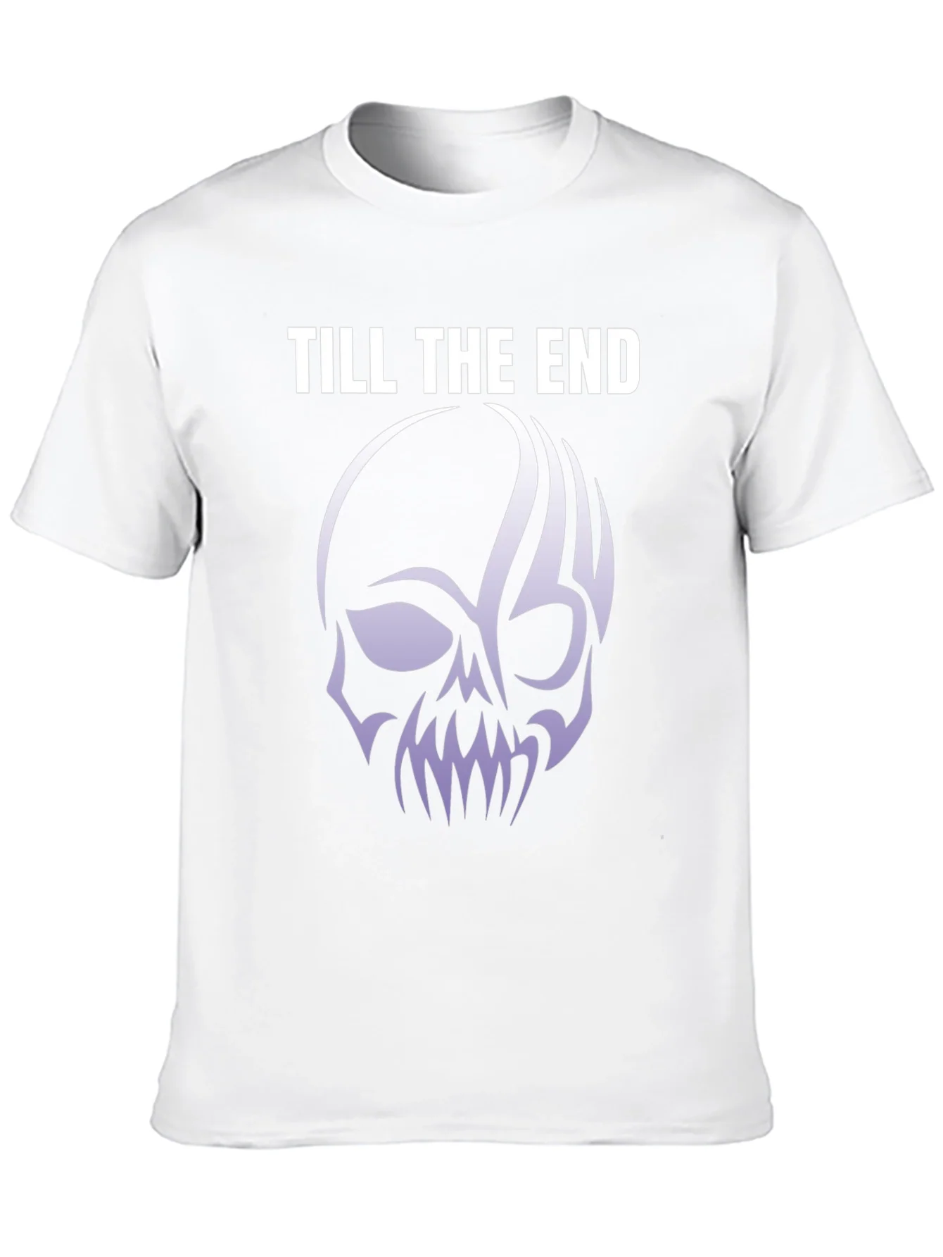 Till The End Skull Graphic Tee - Black