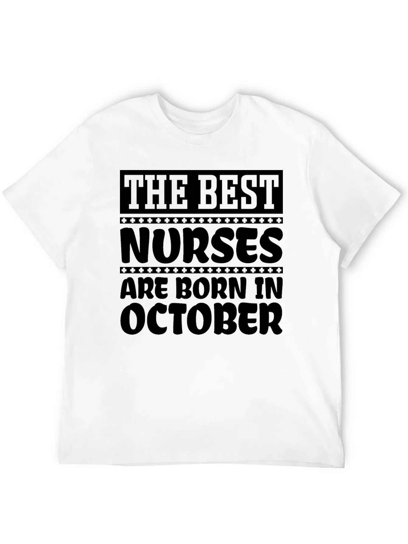 Best Nurses Are Born in October Black T-Shirt
