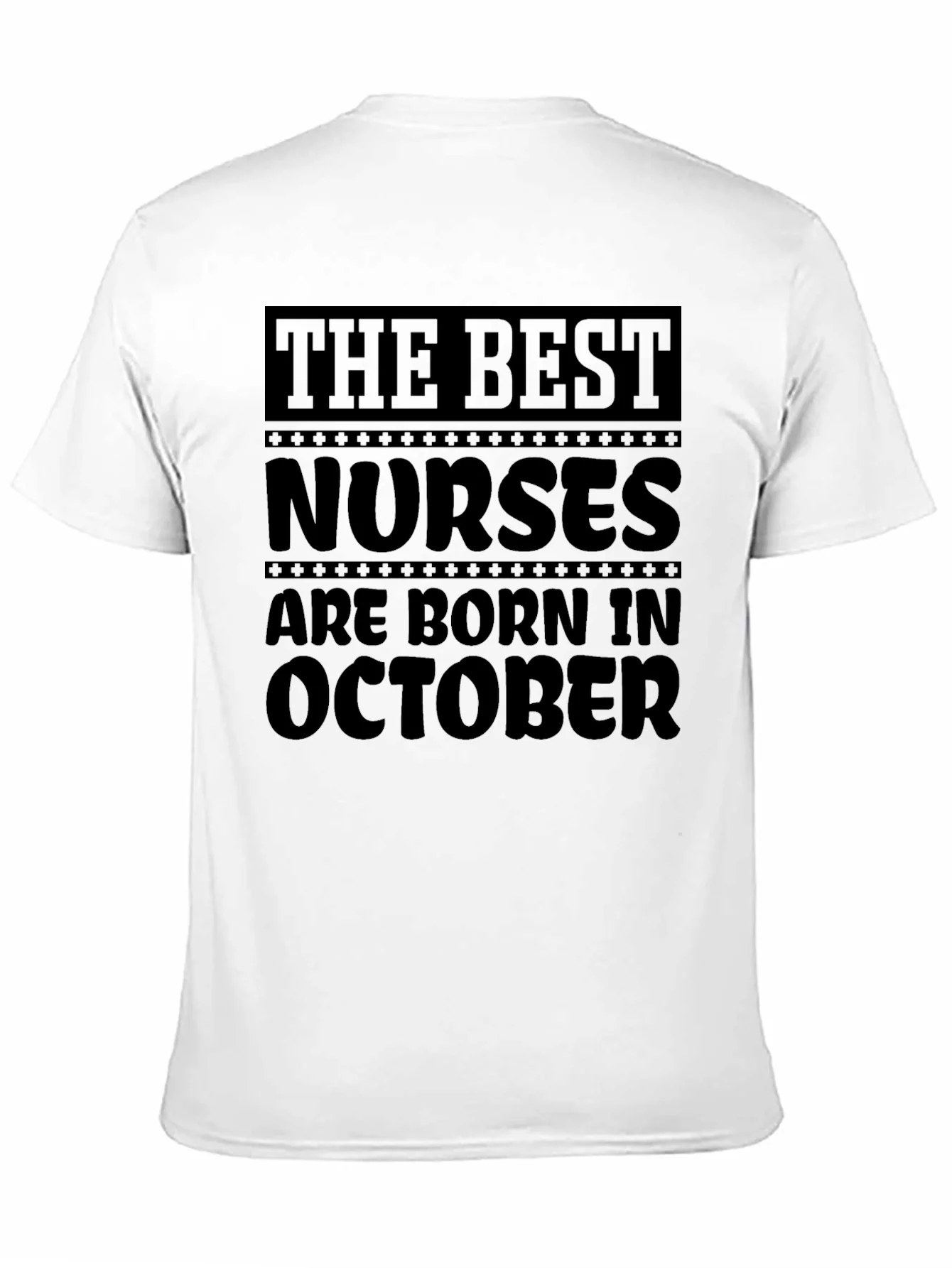 Best Nurses Are Born in October Black T-Shirt