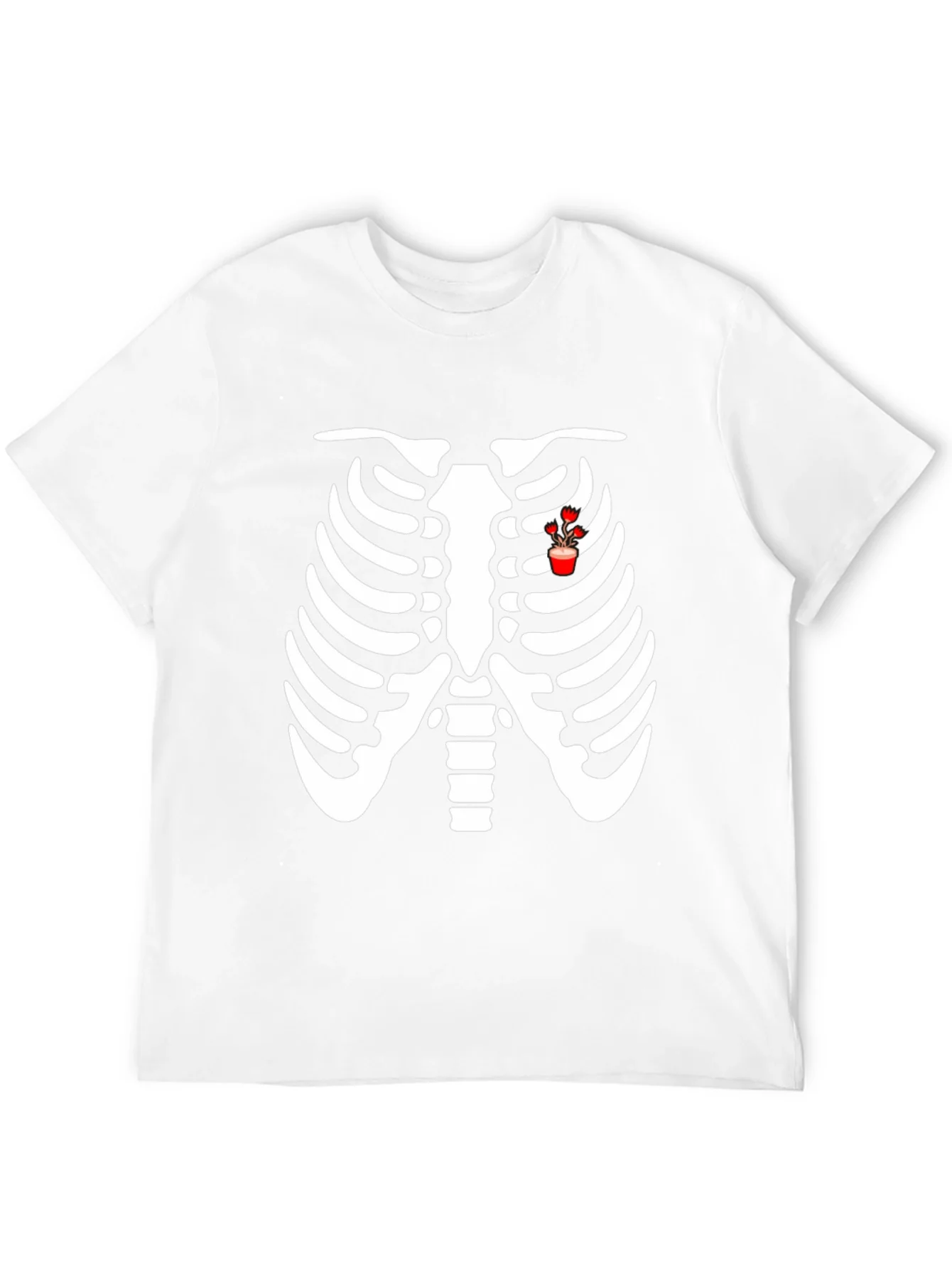 Rib Cage Heart Flower T-Shirt