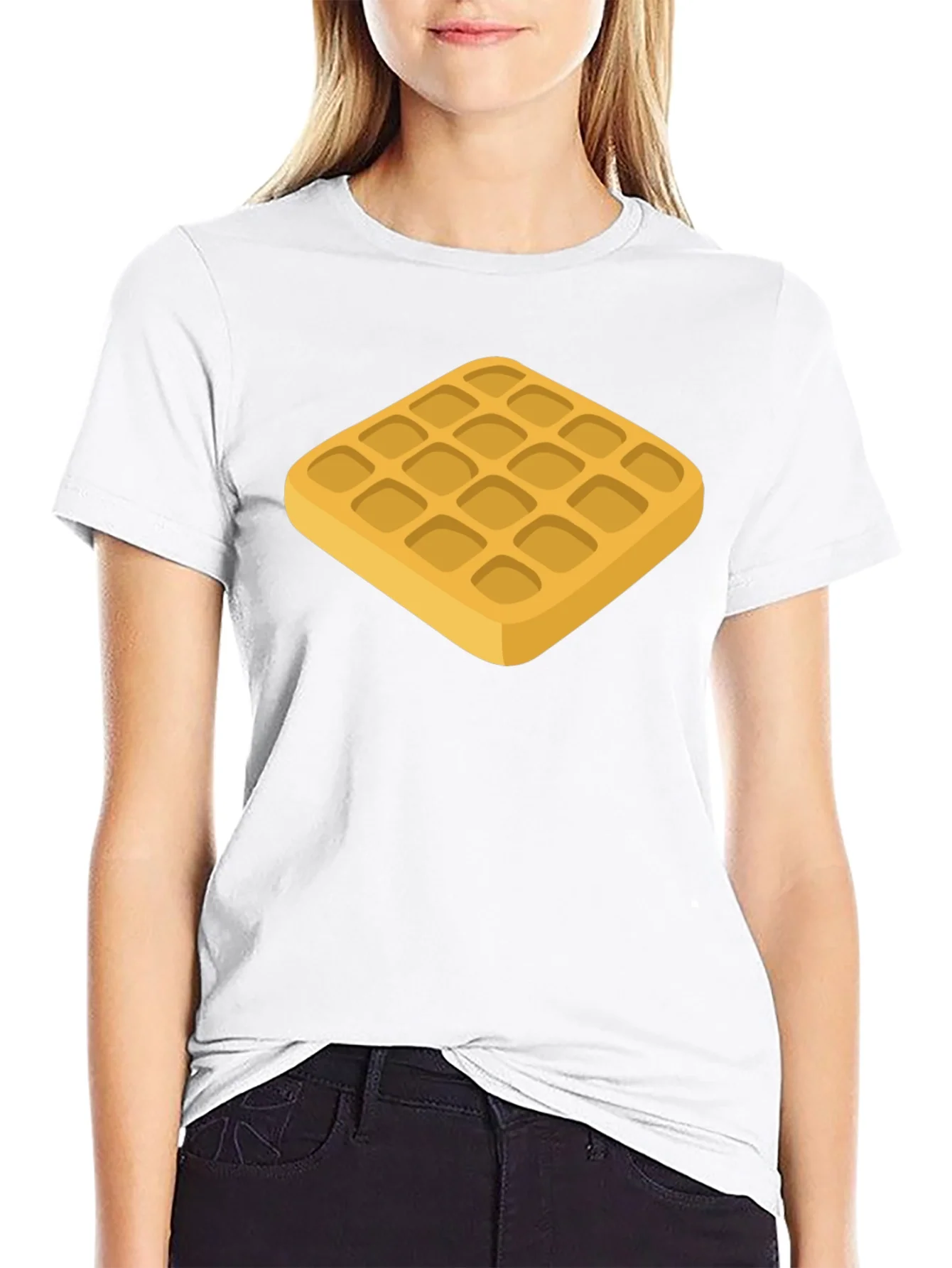 Waffle Graphic T-Shirt - Foodie Style