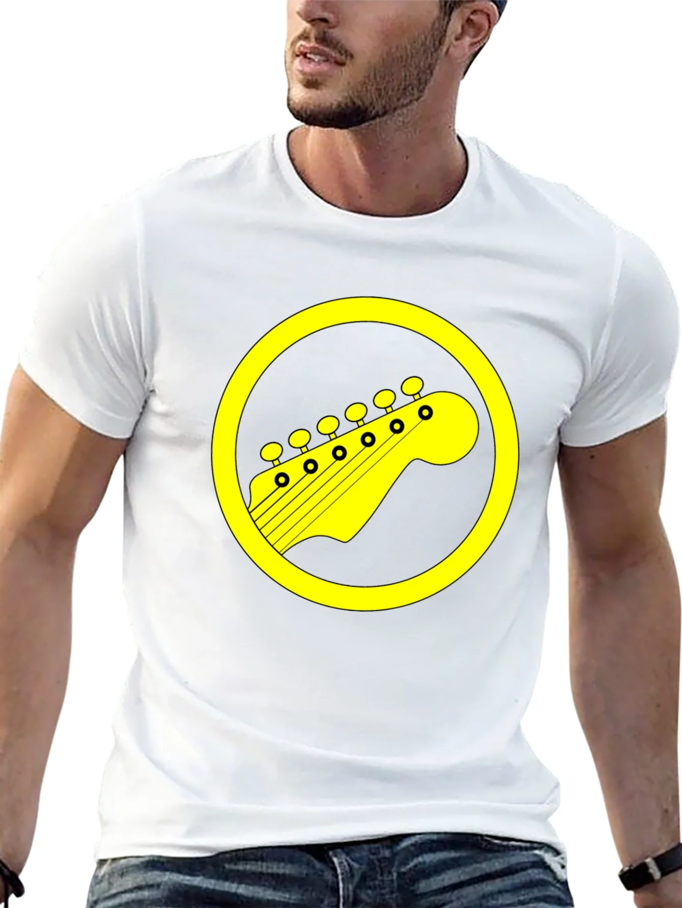 Guitar Headstock Graphic Tee - Rock On!