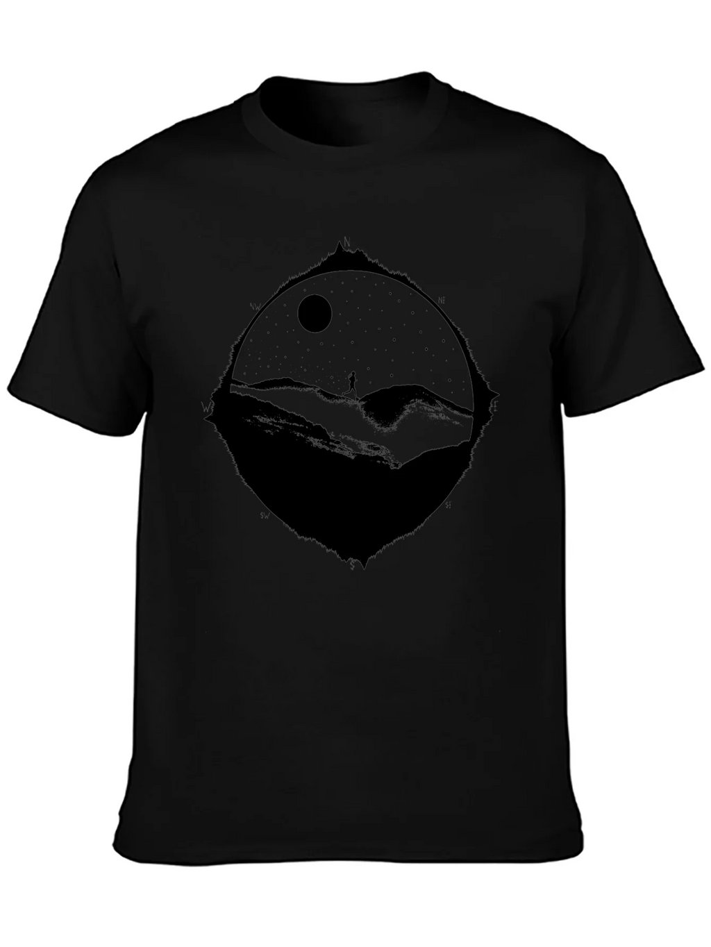 Nightscape Graphic T-Shirt - Black