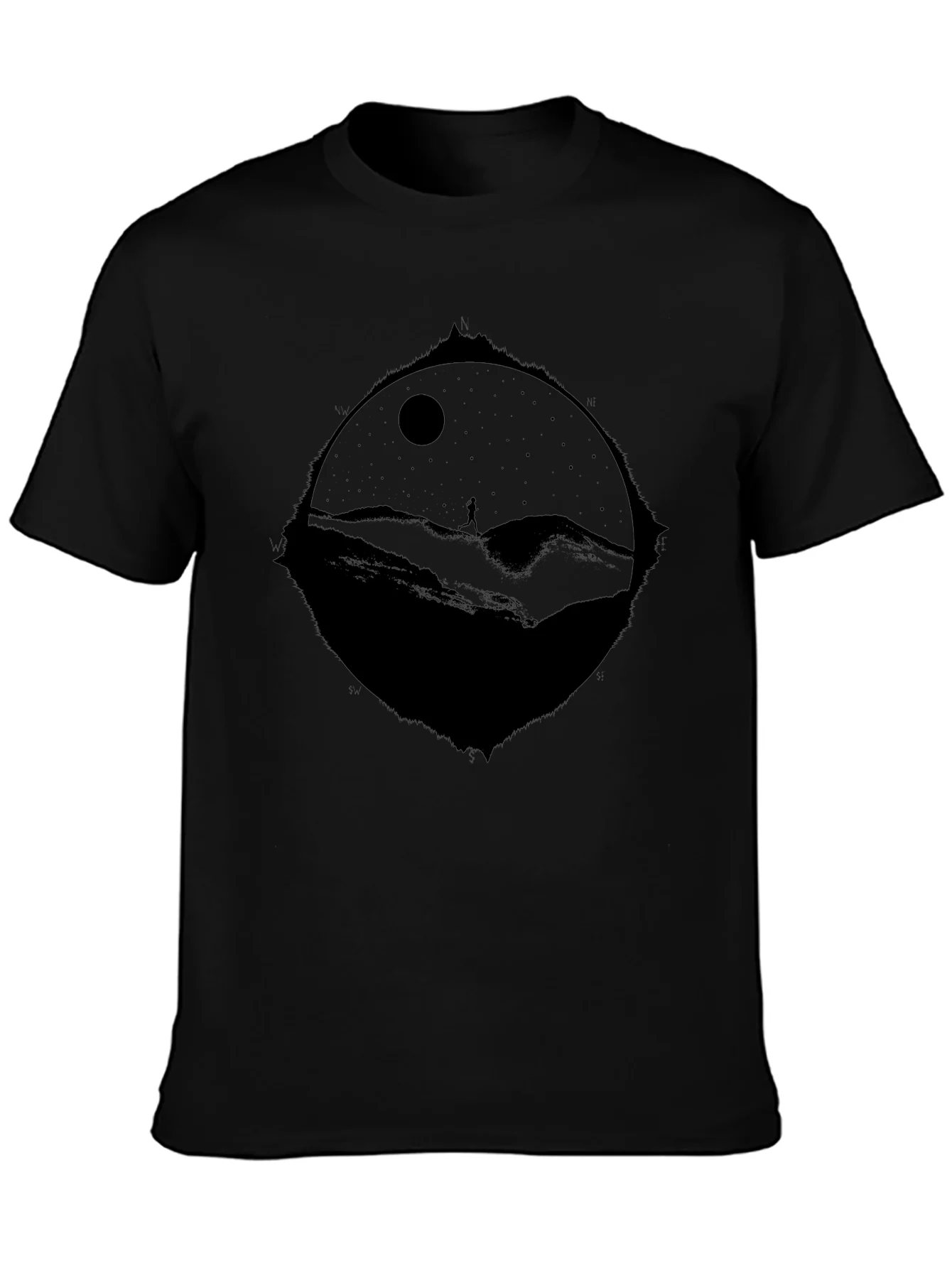 Nightscape Graphic T-Shirt - Black