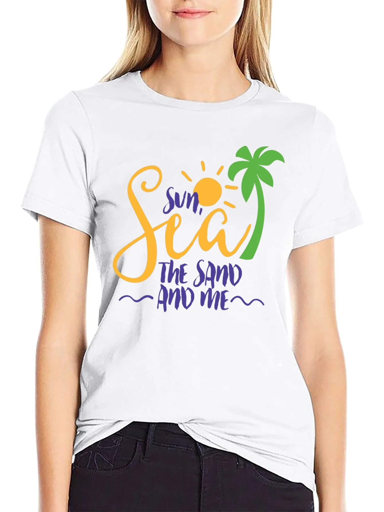 Sun Sea Sand Graphic Tee - Beach Vacation Shirt