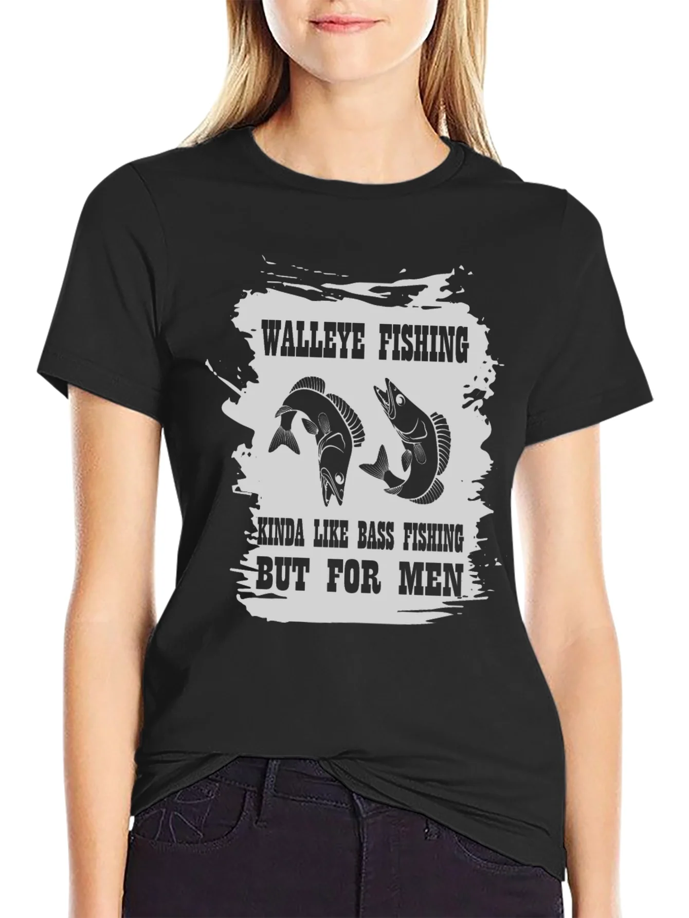 Walleye Fishing T-Shirt: Kinda Like Bass Fishing But For Men