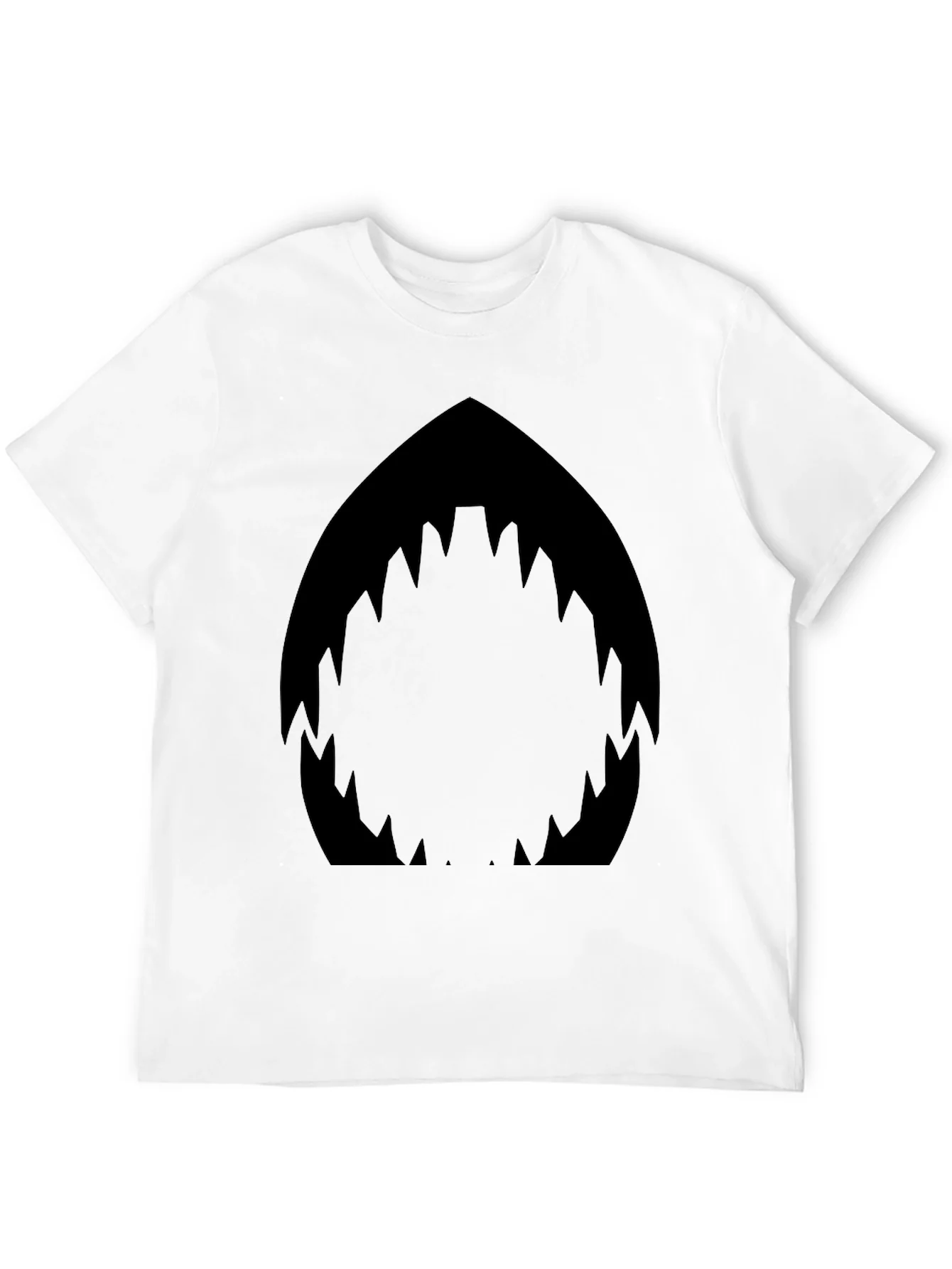 Shark Mouth Graphic Black T-Shirt - Mens Fashion