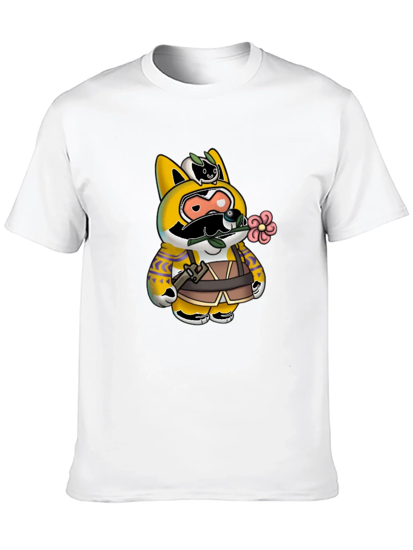 Cartoon Character Graphic Print Black T-Shirt