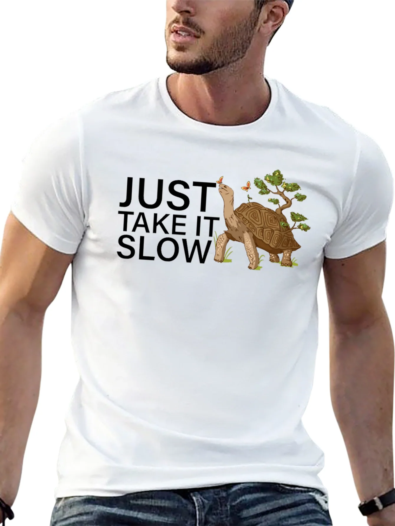 Just Take It Slow Black Turtle T-Shirt