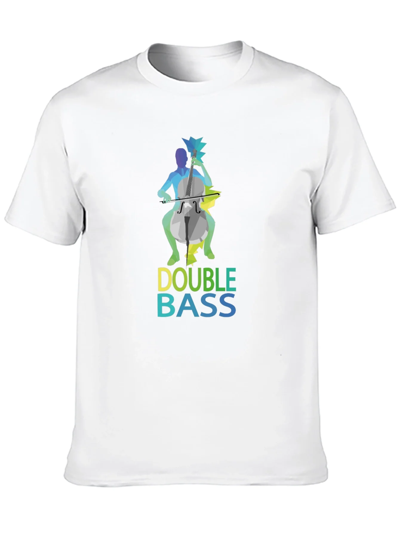 Double Bass Player Graphic Tee - Black Cotton Blend