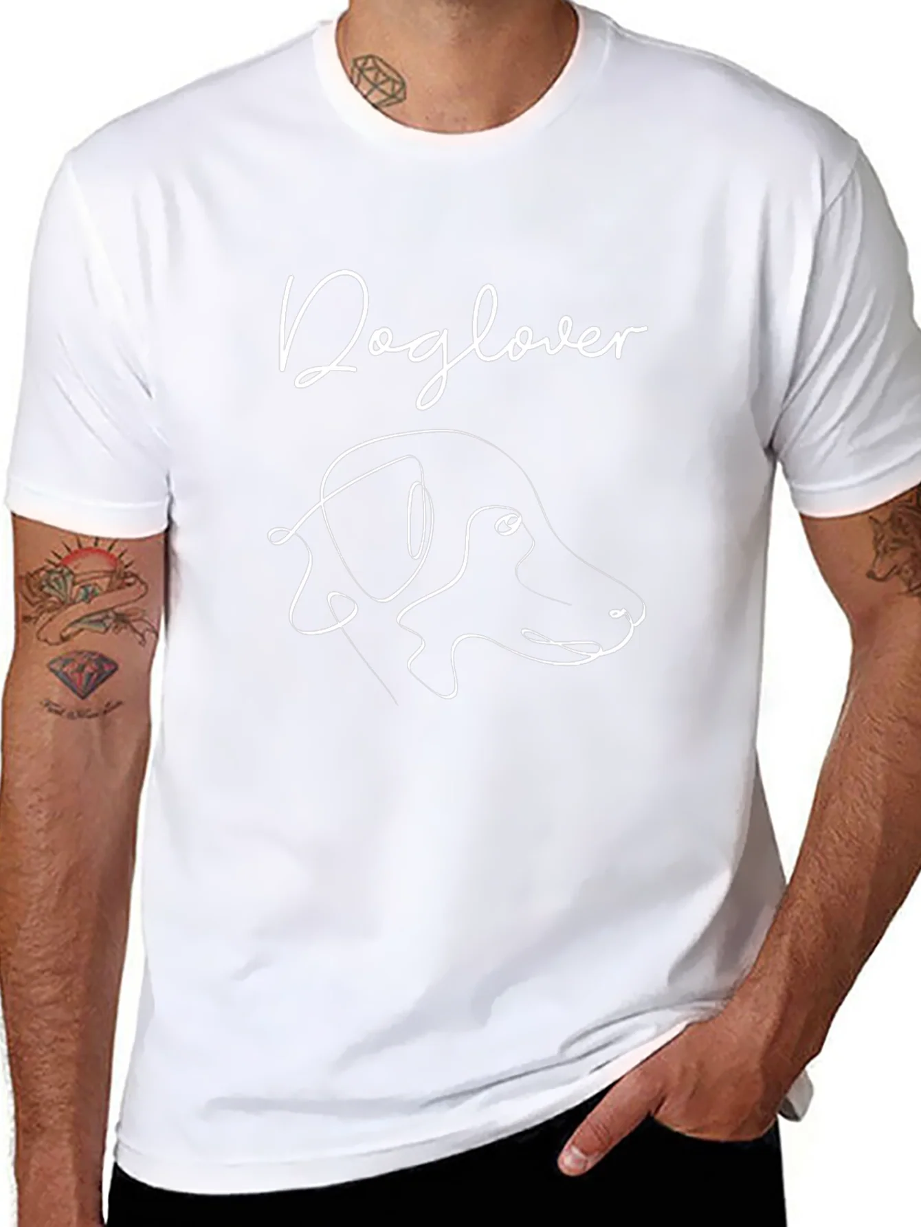 Dog Lover T-Shirt - Minimalist Canine Design
