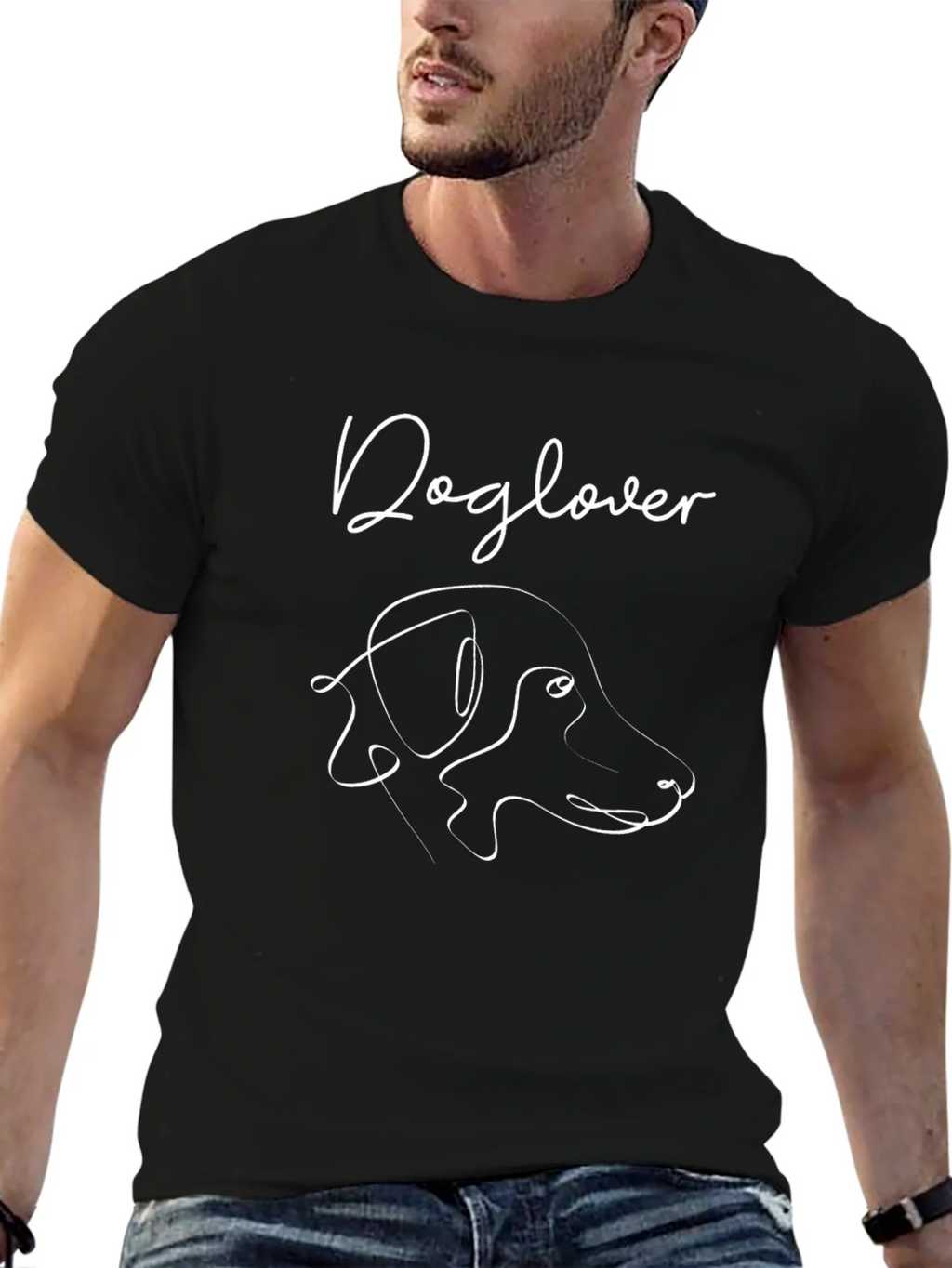 Dog Lover T-Shirt - Minimalist Canine Design