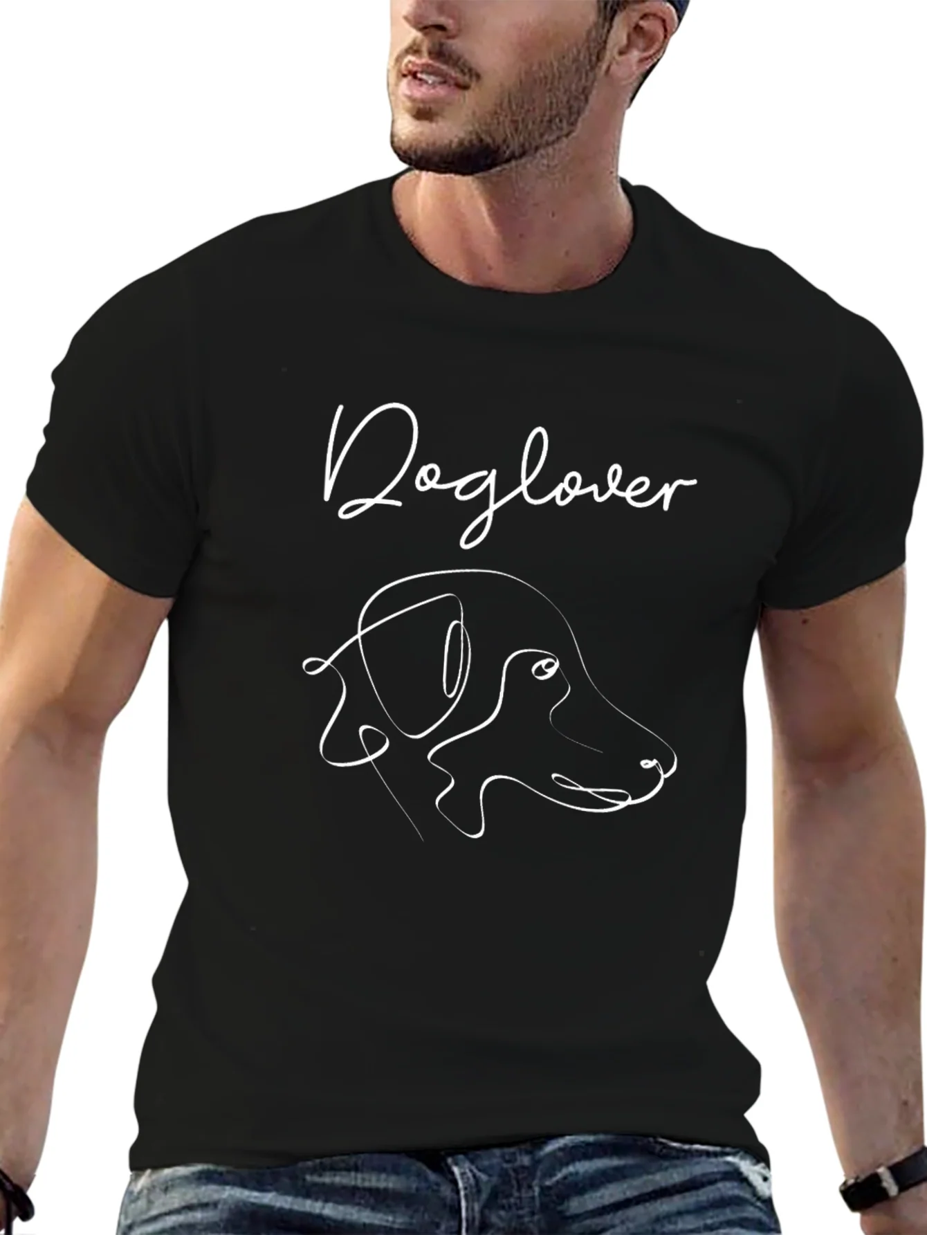 Dog Lover T-Shirt - Minimalist Canine Design