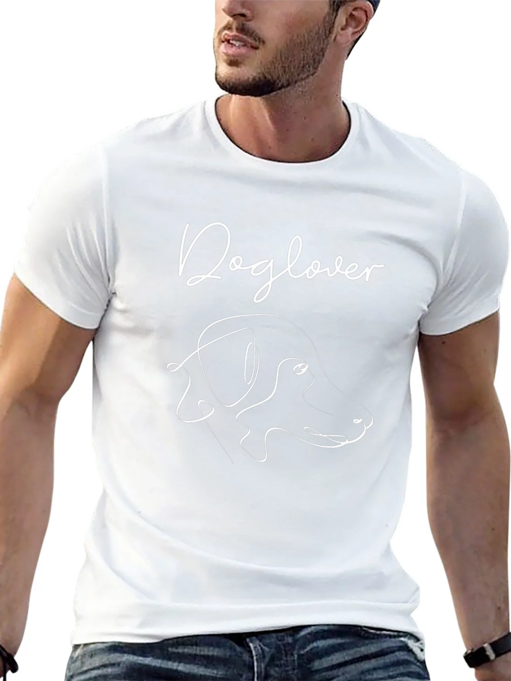 Dog Lover T-Shirt - Minimalist Canine Design