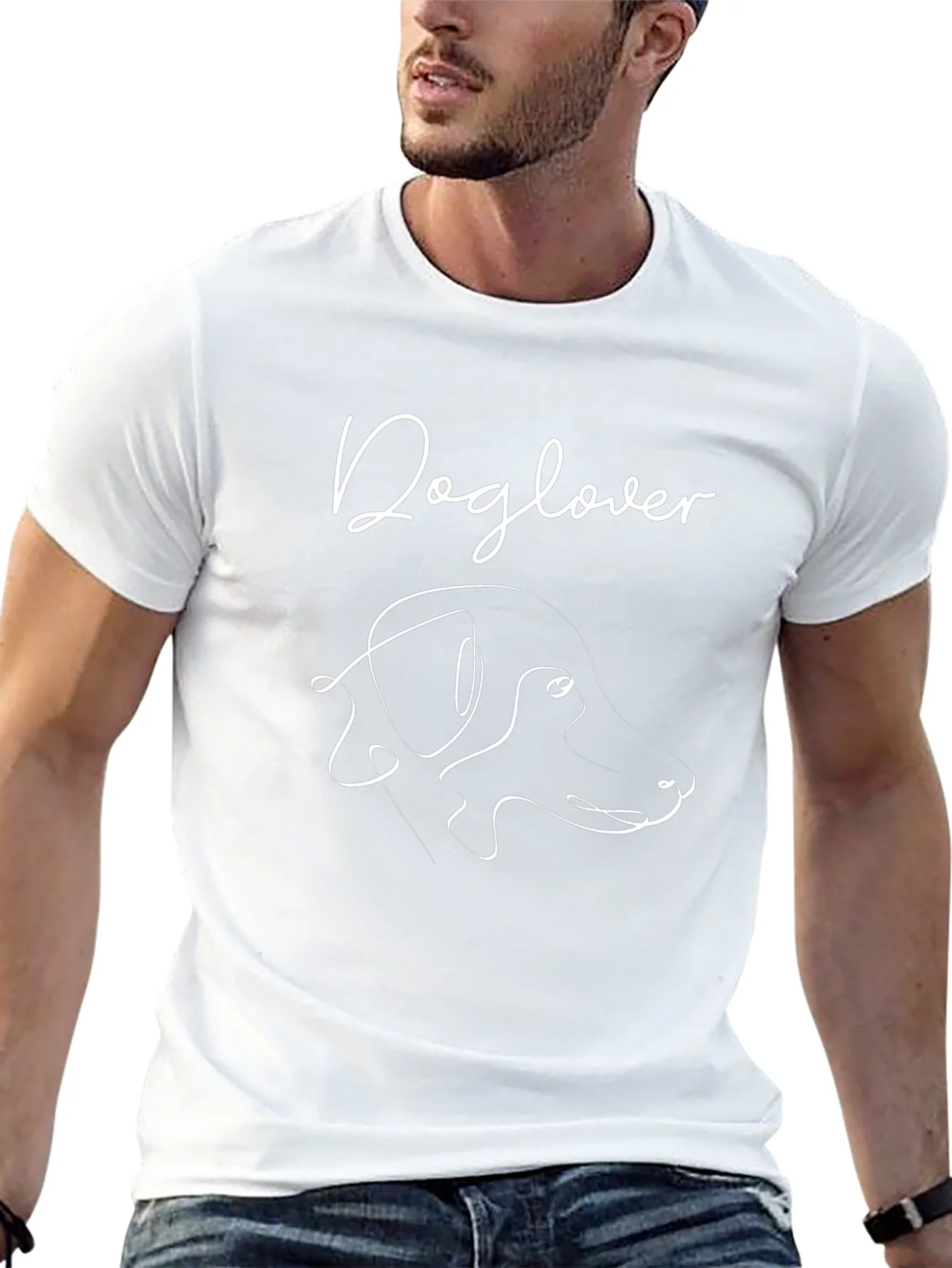 Dog Lover T-Shirt - Minimalist Canine Design