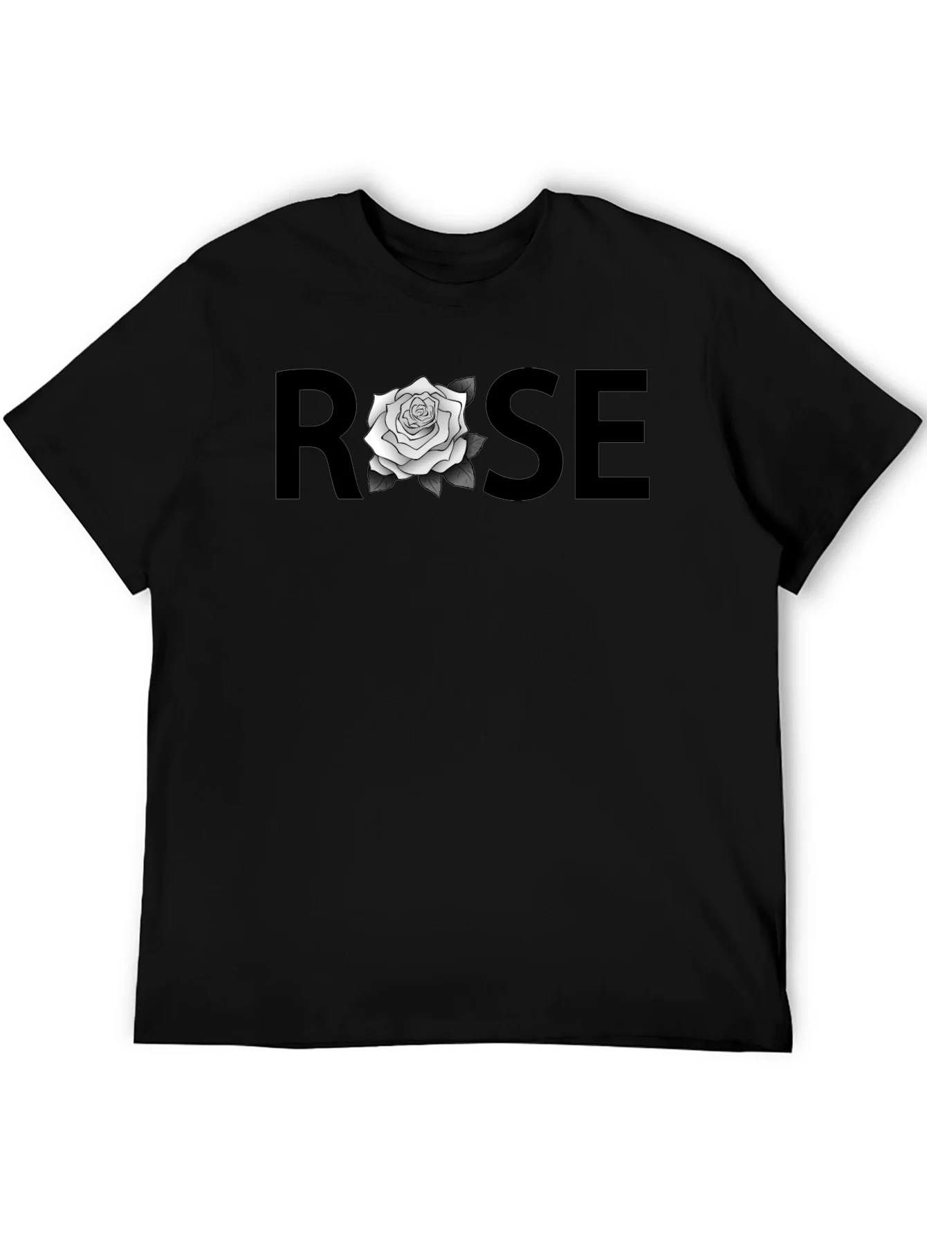 ROSE Graphic T-Shirt - Stylish Black Tee