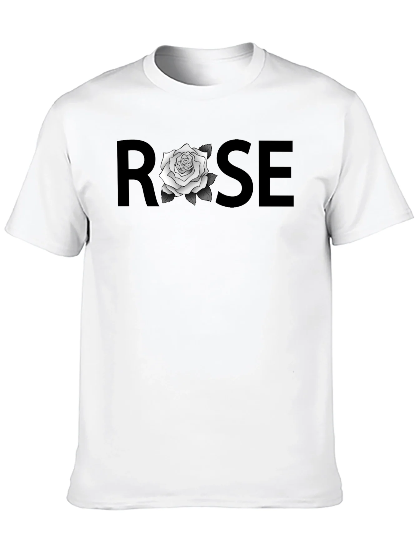 ROSE Graphic T-Shirt - Stylish Black Tee