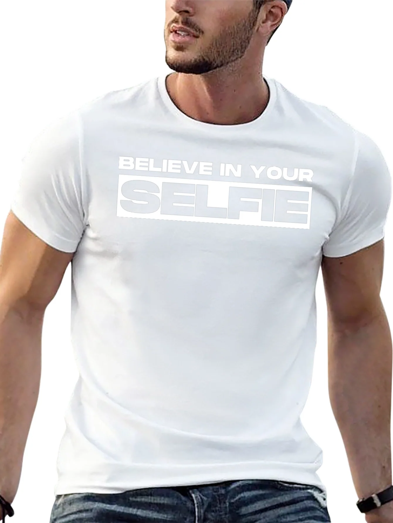 Believe In Your Selfie Graphic T-Shirt