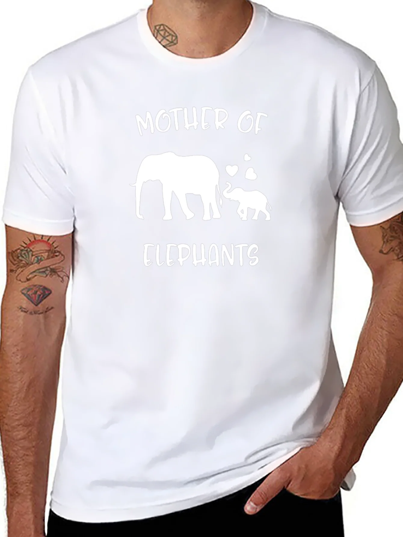 Mother of Elephants Black T-Shirt