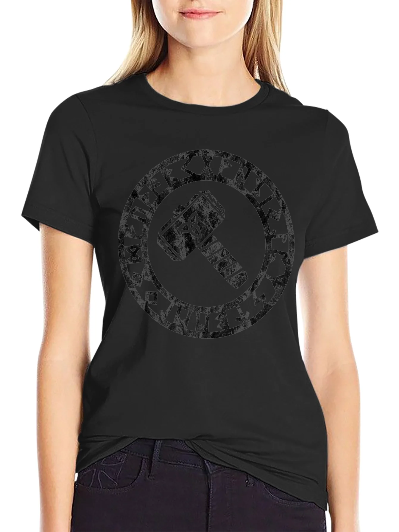 Viking Mjolnir T-Shirt - Black