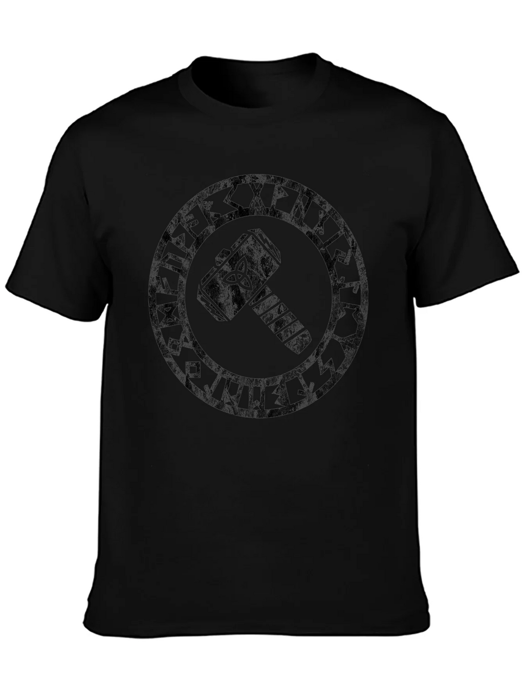 Viking Mjolnir T-Shirt - Black