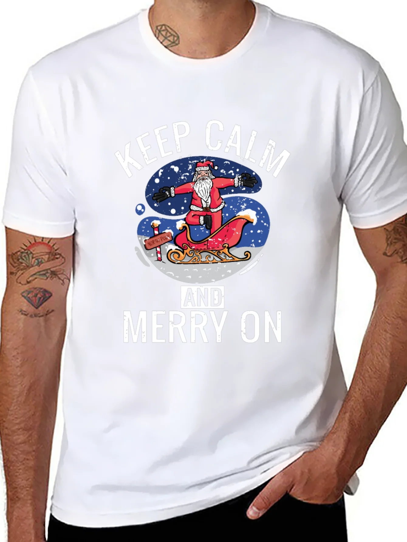 Keep Calm and Merry On Christmas T-Shirt