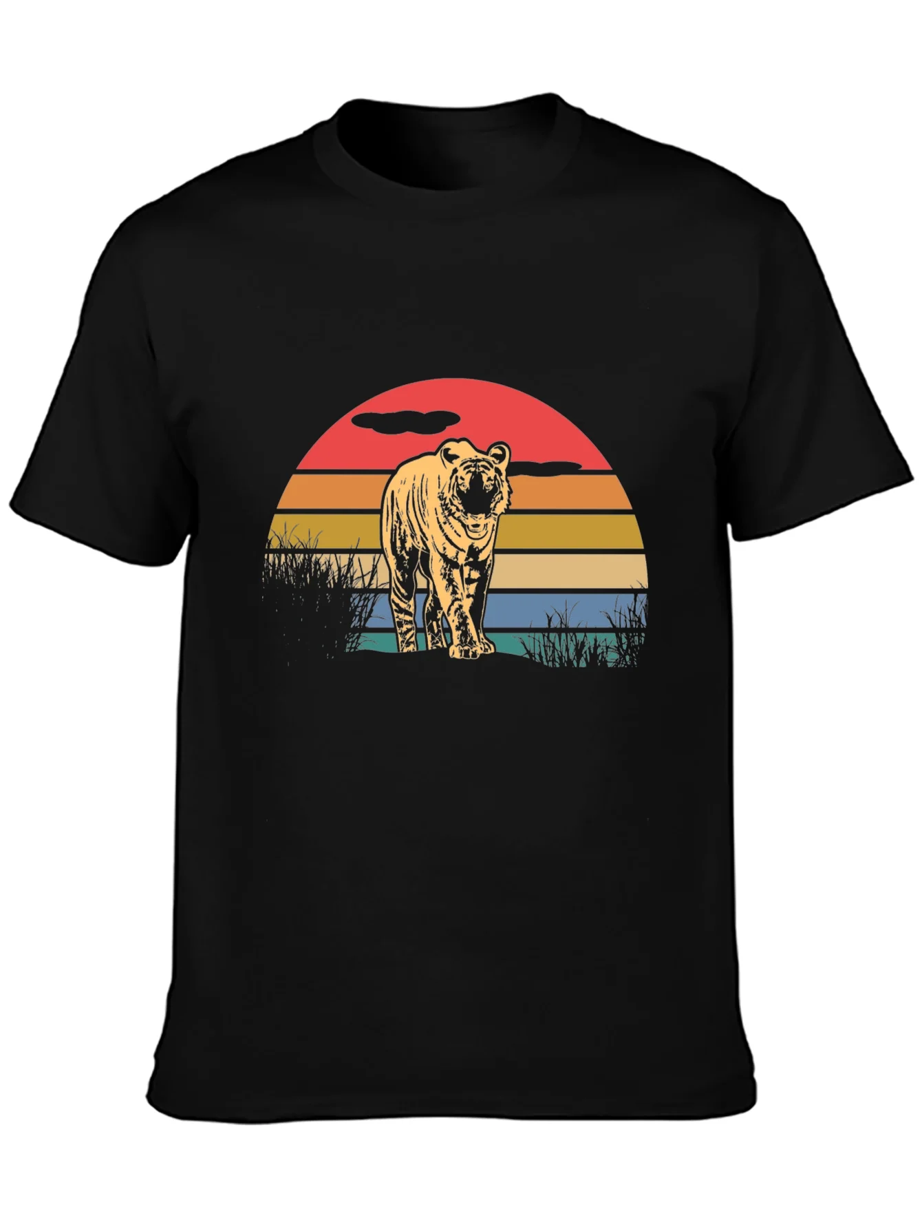 Vintage Tiger Sunset Graphic Tee