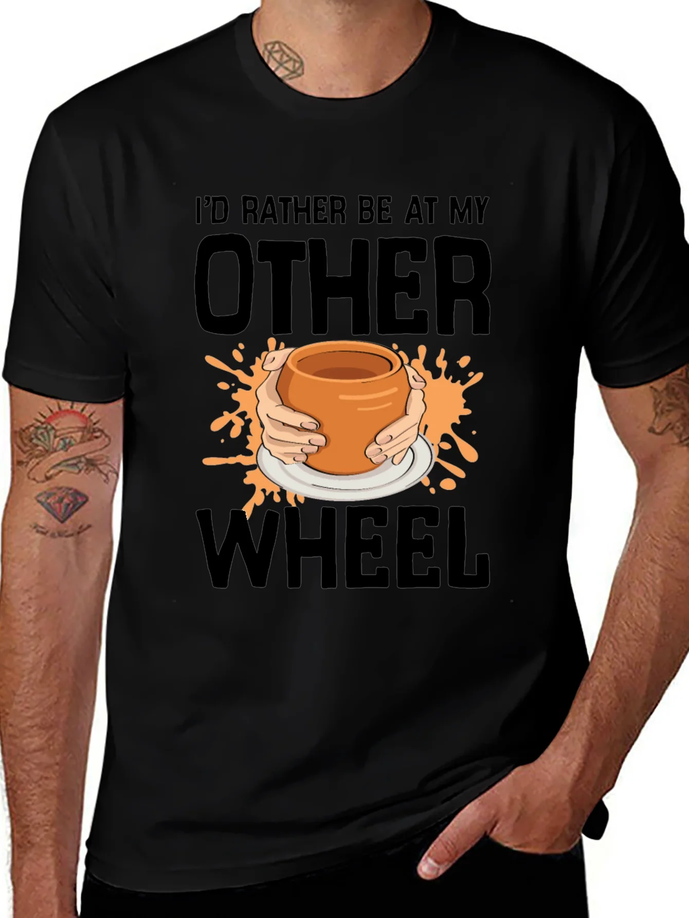 Pottery Wheel T-Shirt - Id Rather Be At My Other Wheel