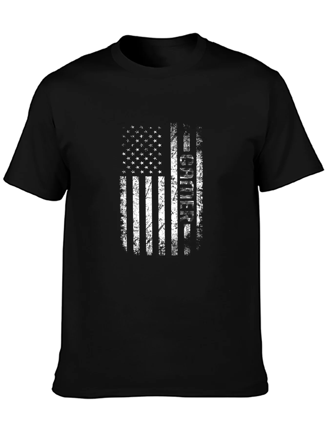Distressed American Flag Teacher Graphic T-Shirt