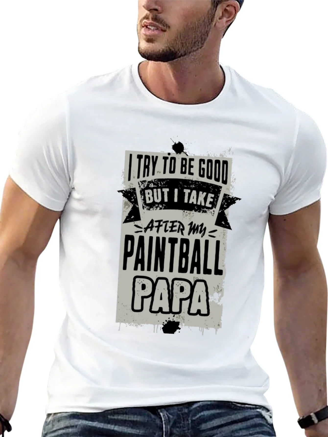 Paintball Papa Graphic Tee - Cool Dad Gift