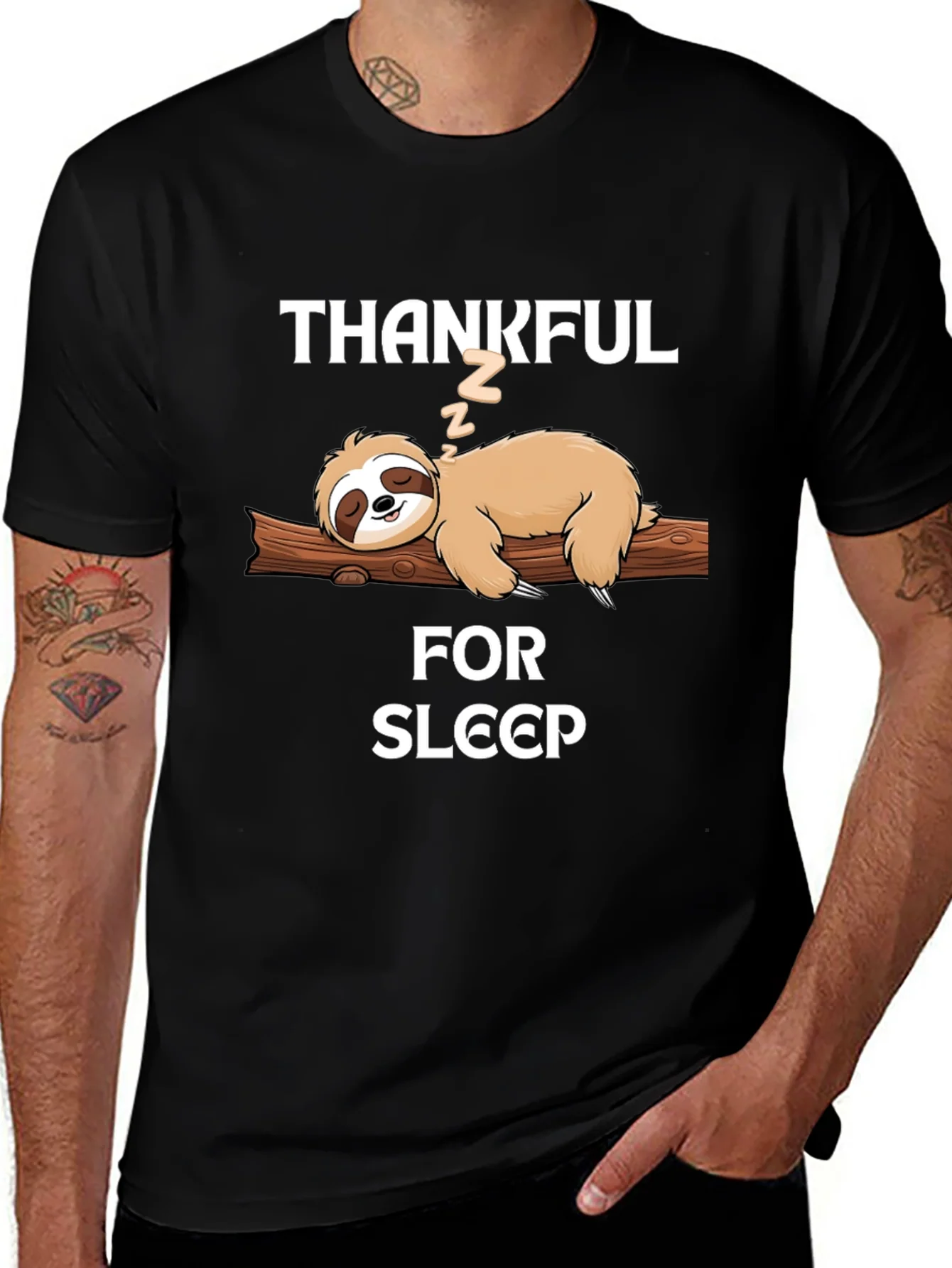 Thankful for Sleep Sloth T-Shirt