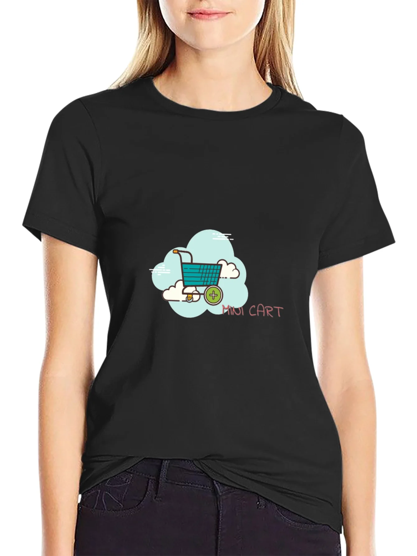 Mini Cart Graphic Black T-Shirt