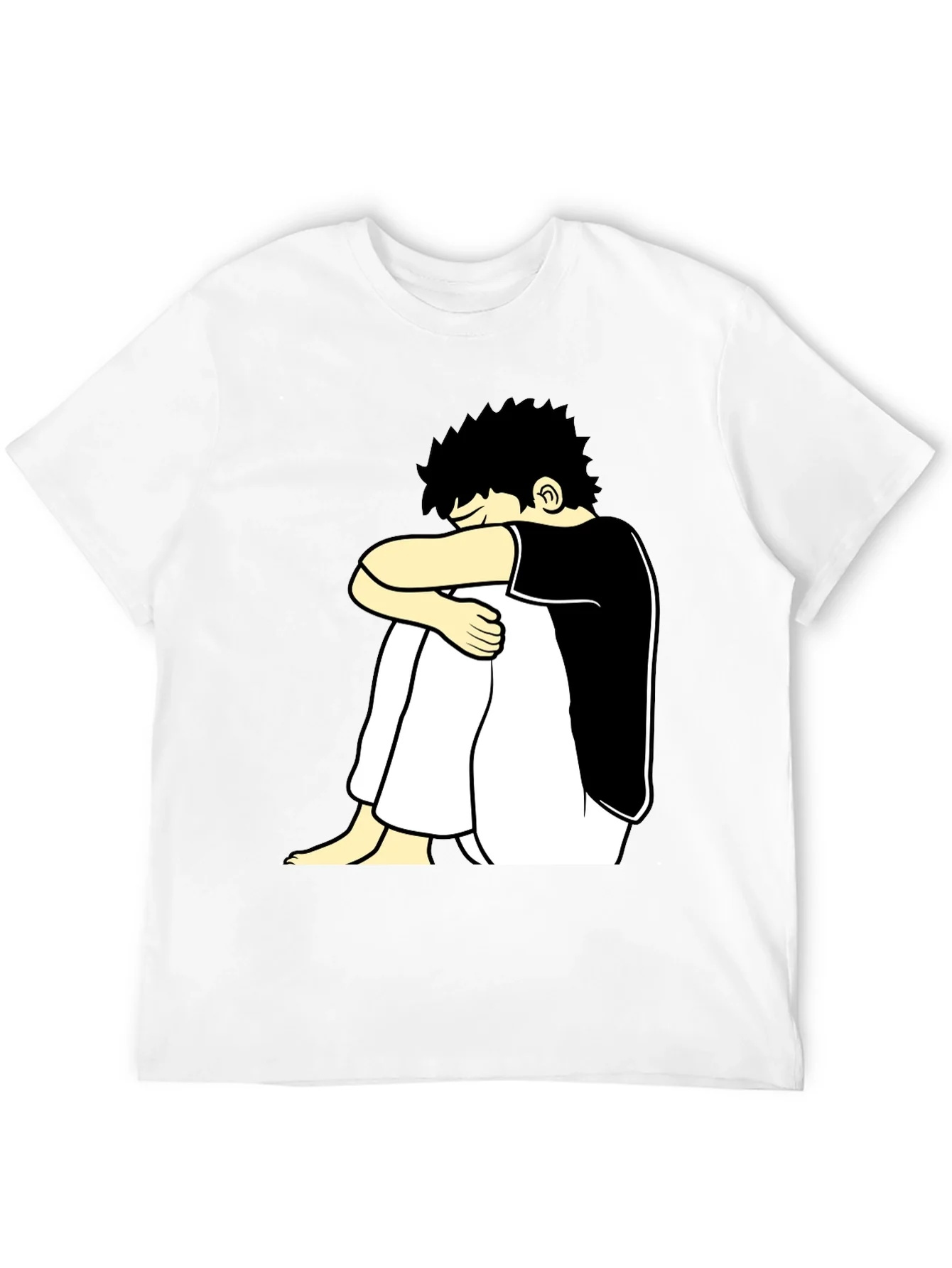 Black T-Shirt with Cartoon Graphic