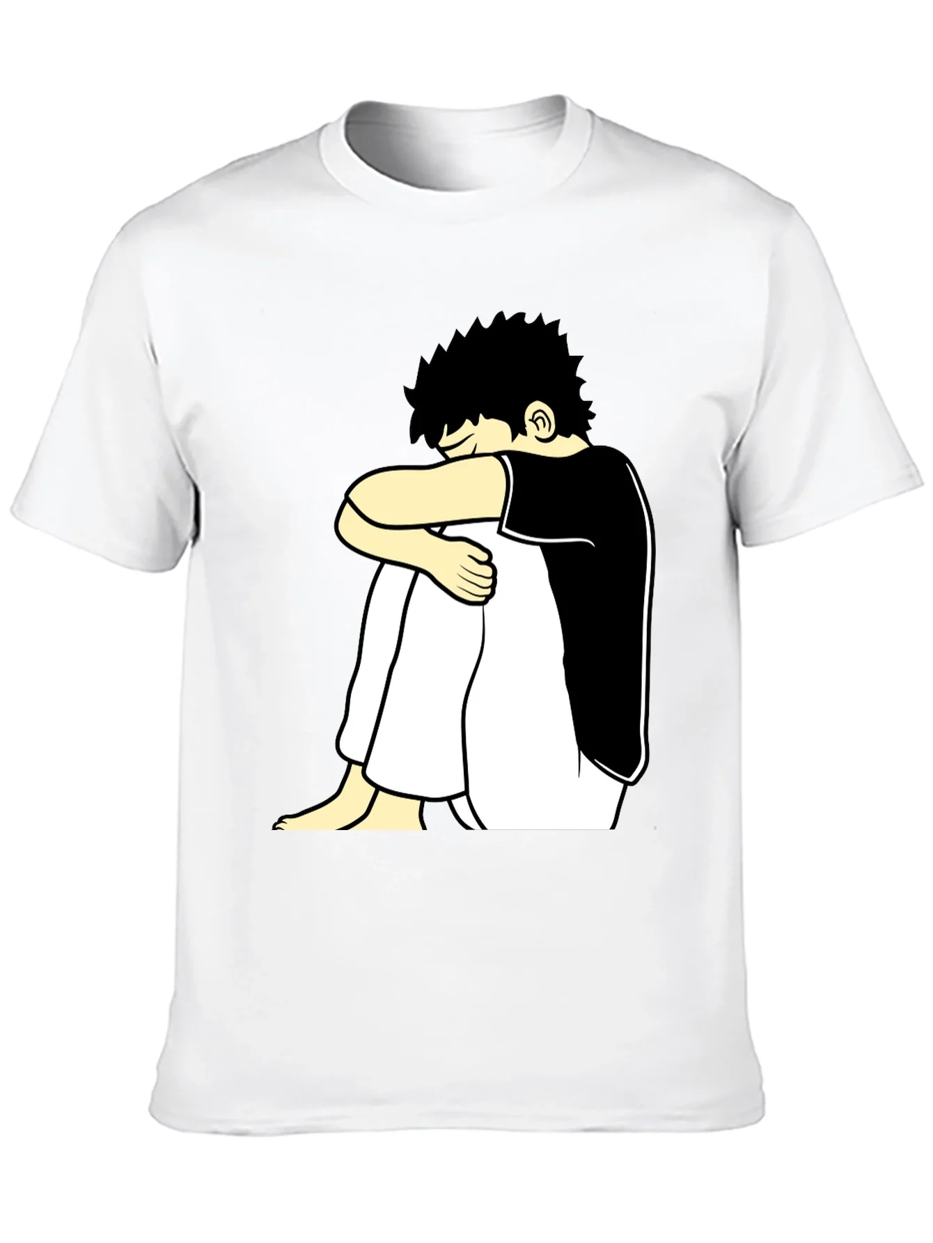 Black T-Shirt with Cartoon Graphic