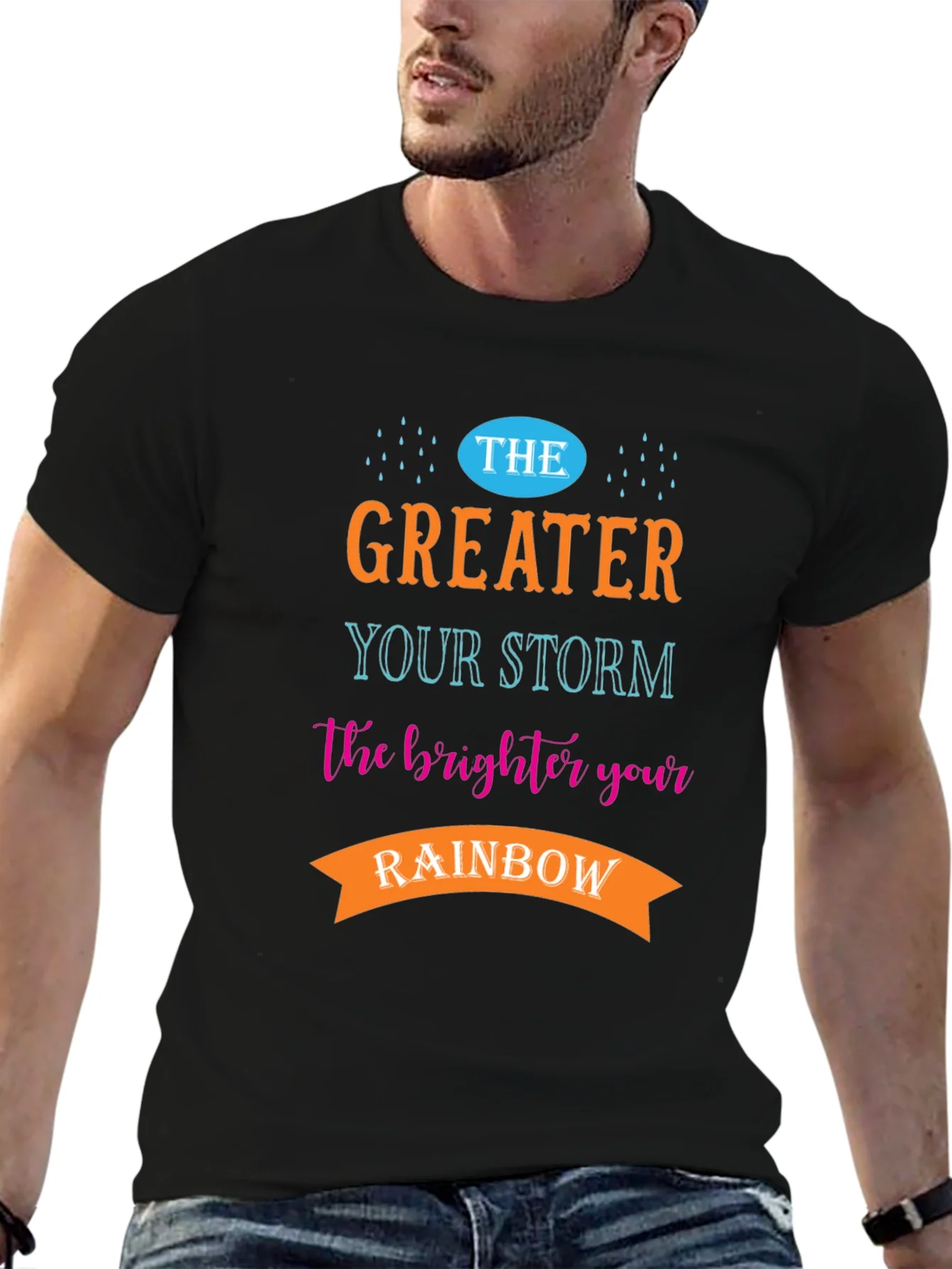 Greater Your Storm Brighter Rainbow T-Shirt